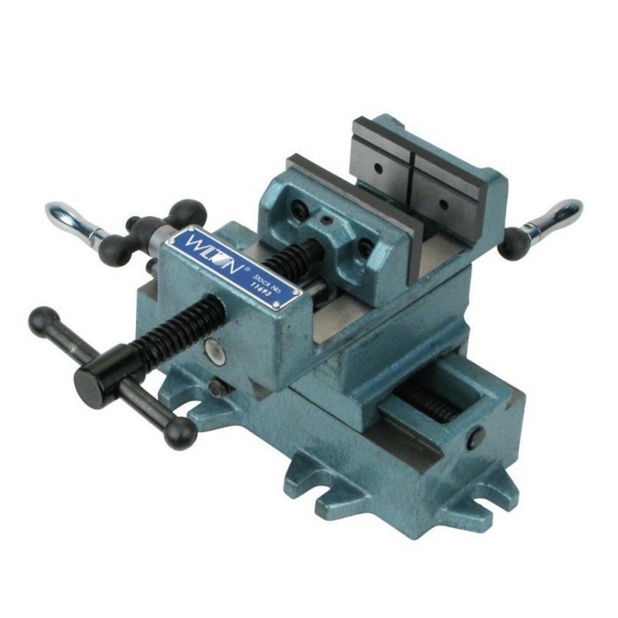 Hand Tools Wilton | Wilton 11698 Cross Slide Drill Press Vise - 8 In. Jaw Width, 8 In. Jaw Opening, 2 In. Jaw Depth