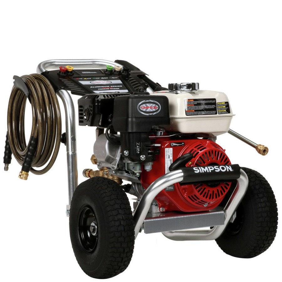 Outdoor Power Tools & Equipment Simpson | Simpson 60735 Aluminum 3400 Psi 2.5 Gpm Professional Gas Pressure Washer With Cat Triplex Pump (Carb)