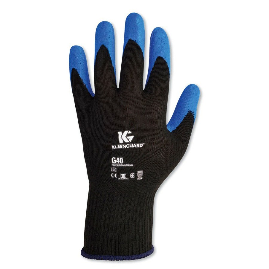 Facility Maintenance & Supplies KleenGuard Gloves | Kleenguard 40227 240 Mm Length G40 Nitrile Coated Gloves - Large/Size 9, Blue (12/Pack)