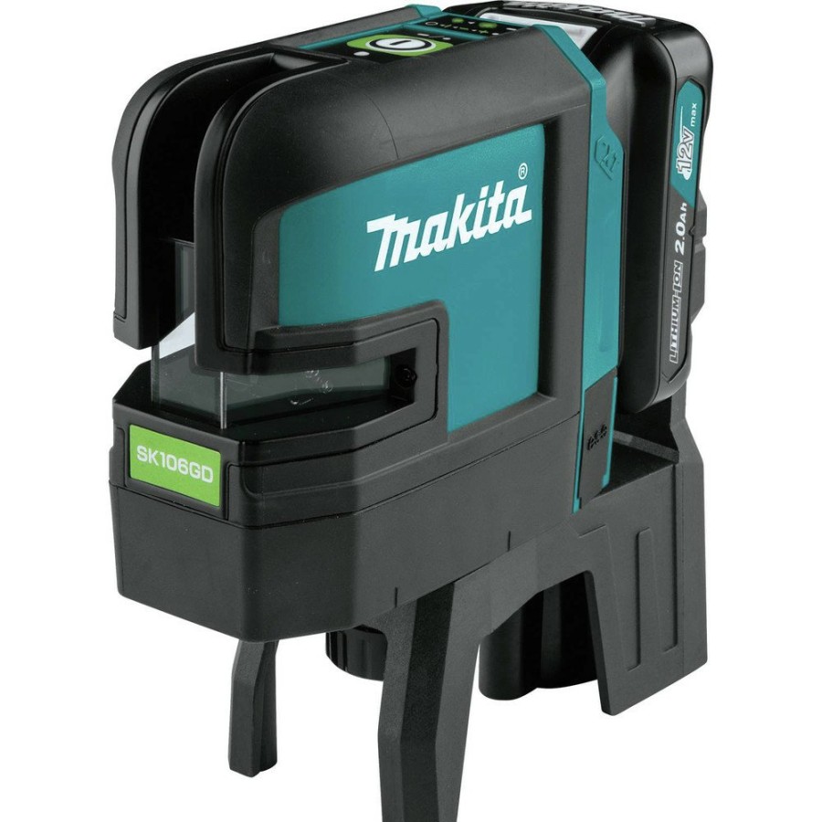 Hand Tools Makita Rotary Lasers | Makita Sk106Gdnax 12V Max Cxt Lithium-Ion Cordless Self-Leveling Cross-Line/4-Point Green Beam Laser Kit (2 Ah)