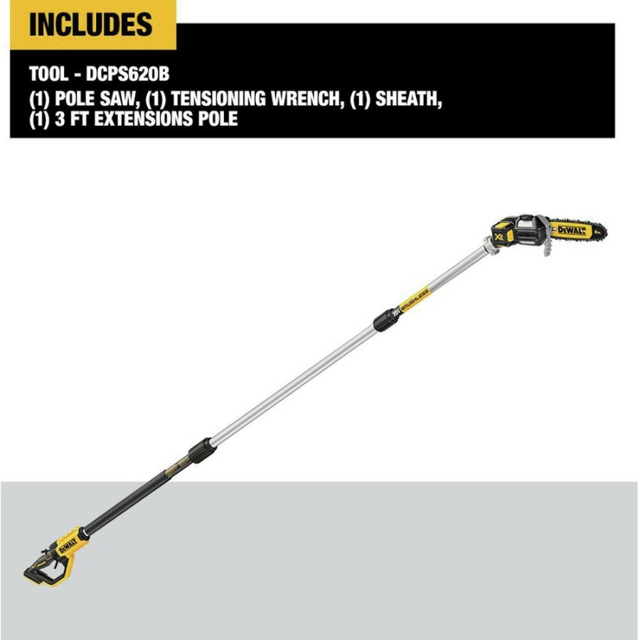 Outdoor Power Tools & Equipment Dewalt | Factory Reconditioned Dewalt Dcps620Br 20V Max Xr Cordless Lithium-Ion Pole Saw (Tool Only)