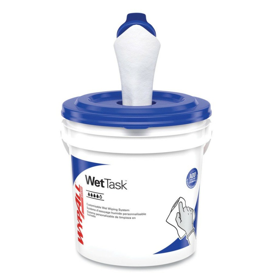 Facility Maintenance & Supplies WypAll Cleaners | Wypall 06411 Wettask Customizable Wet Wiping System Critical Clean Wipers For Bleach/Disinfectants/Sanitizers With Bucket (540/Carton)