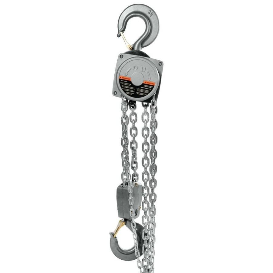 Material Handling JET | Jet 133515 Al100 Series 5 Ton Capacity Aluminum Hand Chain Hoist With 15 Ft. Of Lift