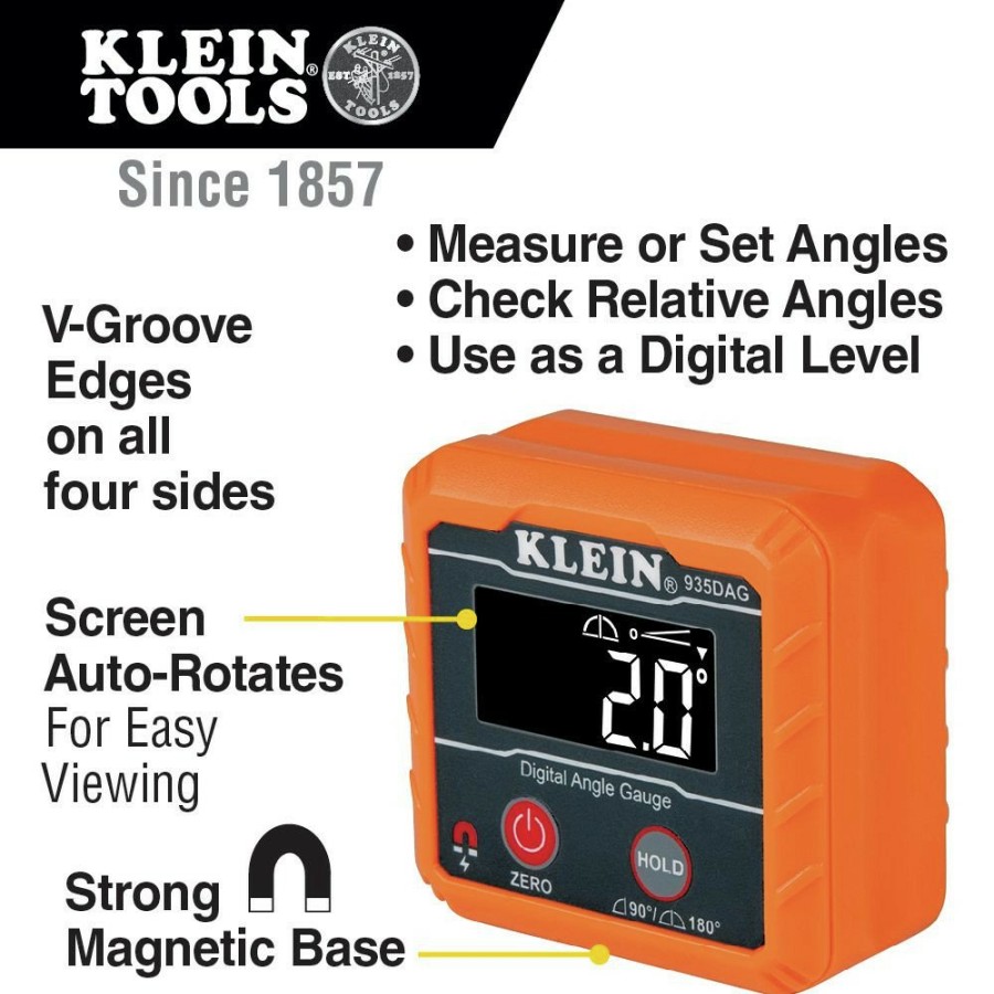 Hand Tools Klein Tools Levels | Klein Tools 935Dag Cordless Digital Angle Gauge And Level Kit