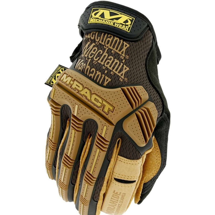 Safety Equipment Mechanix Wear | Mechanix Wear Lmp-75-009 M-Pact Leather Gloves - Medium 9, Tan/Black