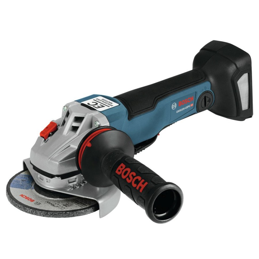 Power Tools Bosch Angle Grinders | Factory Reconditioned Bosch Gws18V-45Pcn-Rt 18V Ec/4-1/2 In. Brushless Connected-Ready Angle Grinder With Paddle Switch (Tool Only)