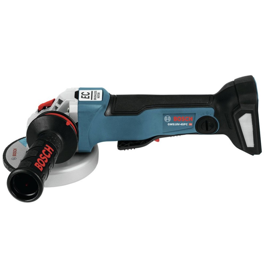 Power Tools Bosch Angle Grinders | Factory Reconditioned Bosch Gws18V-45Pcn-Rt 18V Ec/4-1/2 In. Brushless Connected-Ready Angle Grinder With Paddle Switch (Tool Only)