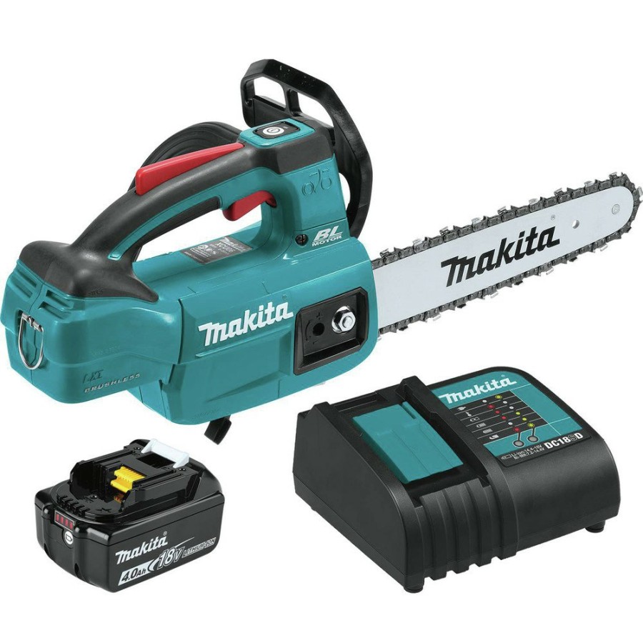 Outdoor Power Tools & Equipment Makita | Makita Xcu06Sm1 18V Lxt Brushless Lithium-Ion 10 In. Cordless Top Handle Chain Saw Kit (4 Ah)