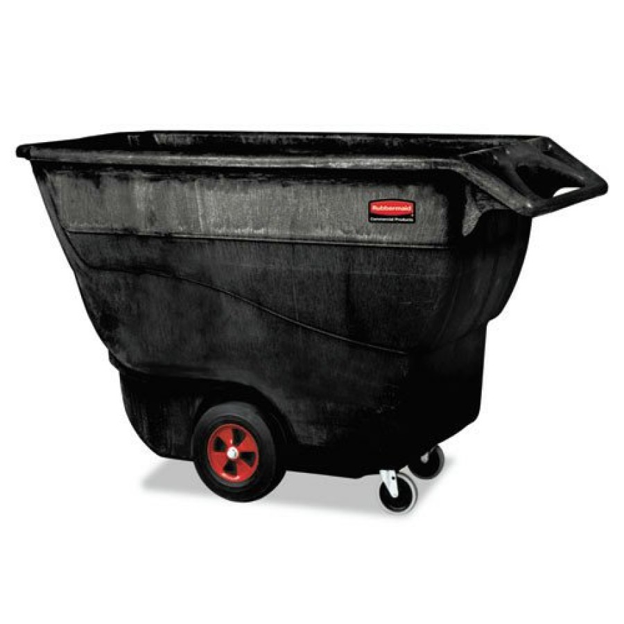 Facility Maintenance & Supplies Rubbermaid Commercial | Rubbermaid Commercial Fg9T1500Bla 1250 Lbs. Capacity Rectangular Structural Foam Tilt Truck - Black