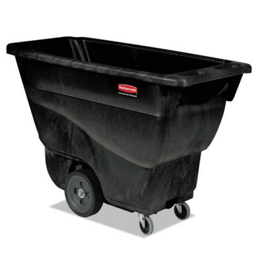 Facility Maintenance & Supplies Rubbermaid Commercial | Rubbermaid Commercial Fg9T1300Bla 450 Lbs. Capacity Rectangular Structural Foam Tilt Truck - Black