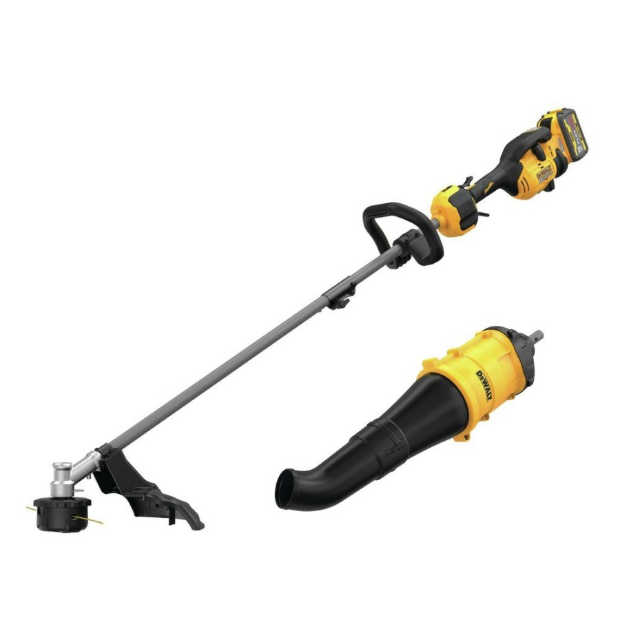 Outdoor Power Tools & Equipment Dewalt | Dewalt Dcst972X1Dwoas7Bl-Bndl 60V Max Brushless Lithium-Ion 17 In. Cordless String Trimmer Kit (9 Ah) And Universal Blower Attachment Bundle