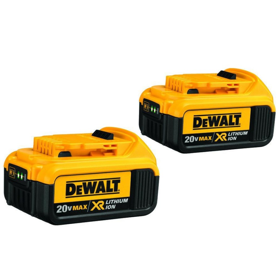 Batteries & Chargers Dewalt | Dewalt Dcb204-2 (2) 20V Max Premium Xr 4 Ah Lithium-Ion Batteries