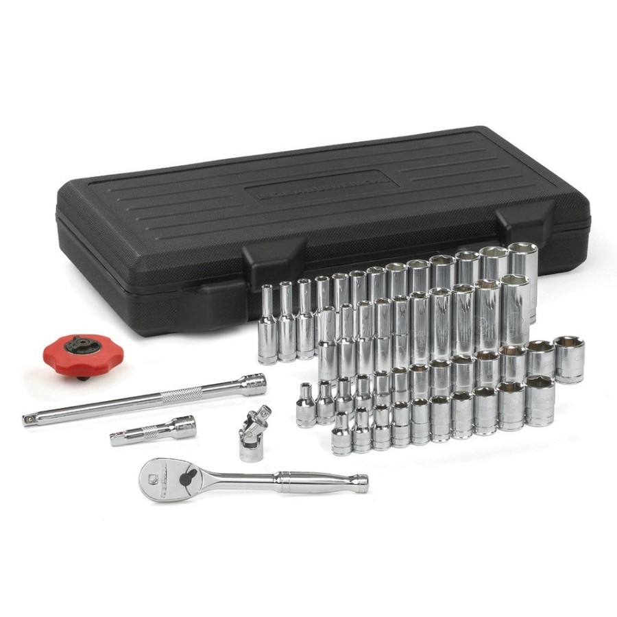 Hand Tools GearWrench Socket Sets | Gearwrench 80300 51-Piece 6-Point Sae/Metric 1/4 In. Drive Socket Set