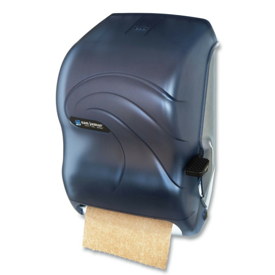 Facility Maintenance & Supplies San Jamar | San Jamar T1190Tbl 12.94 In. X 9.25 In. X 16.5 In. Lever Roll Oceans Towel Dispenser - Arctic Blue