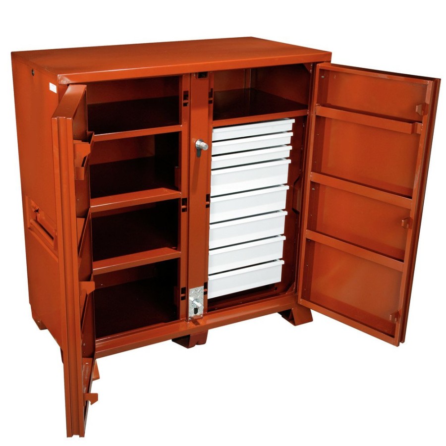 Tool Storage JOBOX On Site Chests | Jobox 1-679990 Extra Heavy-Duty Steel 2-Dr. Drawer Cabinet