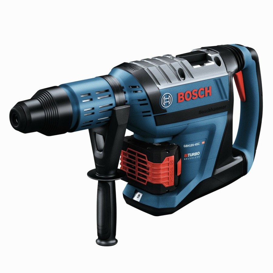 Power Tools Bosch Rotary Hammers | Bosch Gbh18V-45Ck24 18V Profactor Brushless Lithium-Ion 1-7/8 In. Cordless Rotary Hammer Kit With 2 Batteries (8 Ah)