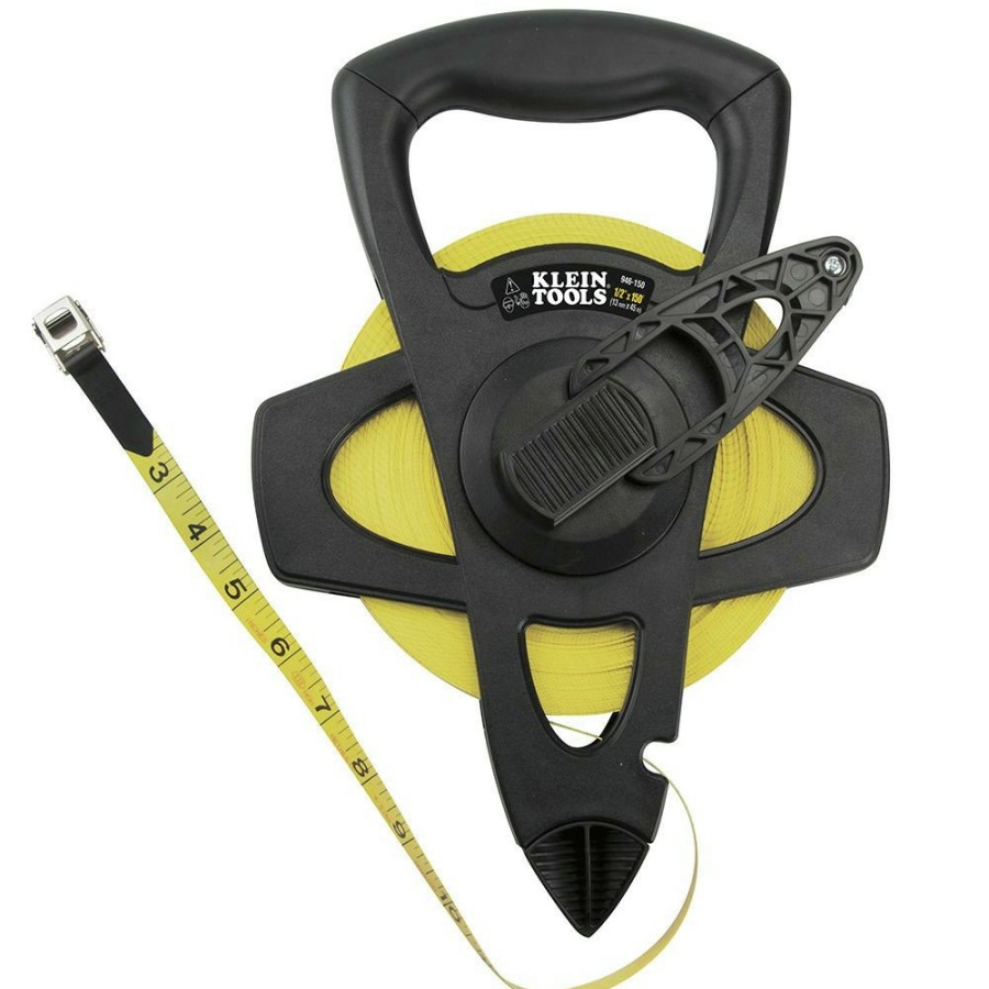 Hand Tools Klein Tools Tape Measures | Klein Tools 946-150 Woven 150 Ft. Open-Reel Fiberglass Tape