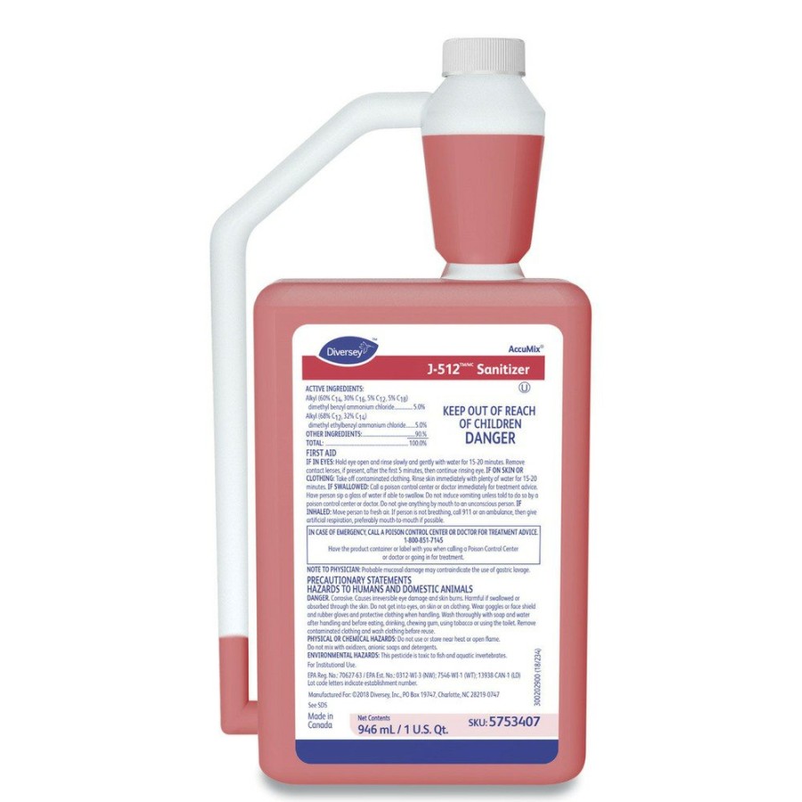 Facility Maintenance & Supplies Diversey Care Hand Sanitizers | Diversey Care 5753407 J-512 32 Oz. Accumix Bottle Sanitizer (6/Carton)