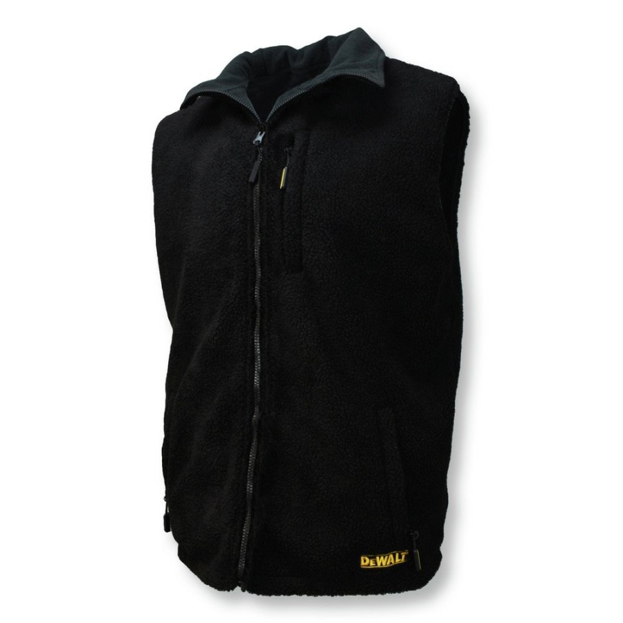 Clothing And Gear Dewalt Heated Jackets | Dewalt Dchv086Bd1-M Reversible Heated Fleece Vest Kit - Medium, Black