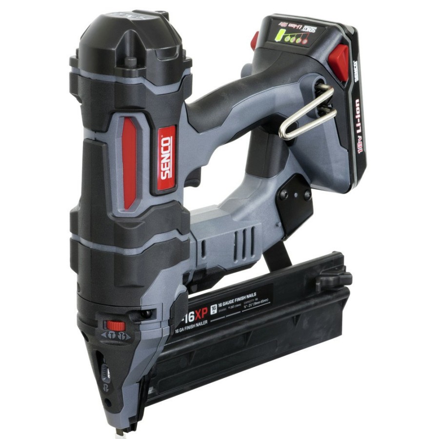 Power Tools SENCO Nailers | Senco 10N0001N Fusion 18V Lithium-Ion 2-1/2 In. Cordless 16 Ga. Straight Finish Nailer (1.5 Ah)