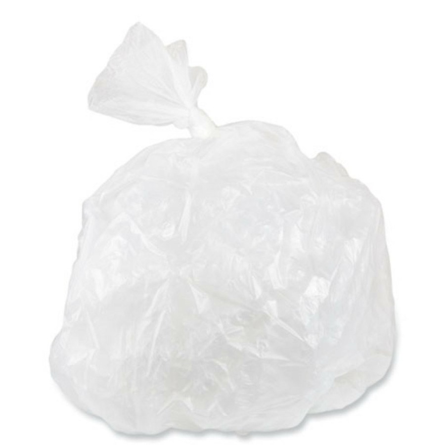 Facility Maintenance & Supplies Inteplast Group | Inteplast Group S303716N 30 Gal. 16 Microns 30 In. X 37 In. High-Density Interleaved Commercial Can Liners - Clear (25 Bags/Roll, 20 Rolls/Carton)