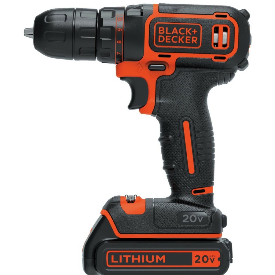 Power Tools Black & Decker Drill Drivers | Black & Decker Bdcdd120C 20V Max Lithium-Ion 3/8 In. Cordless Drill Driver Kit (1.5 Ah)