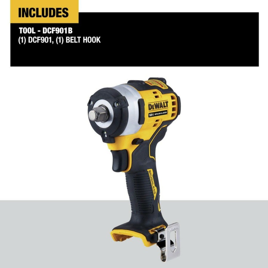 Power Tools Dewalt | Dewalt Dcf901B 12V Max Xtreme Brushless 1/2 In. Cordless Impact Wrench (Tool Only)