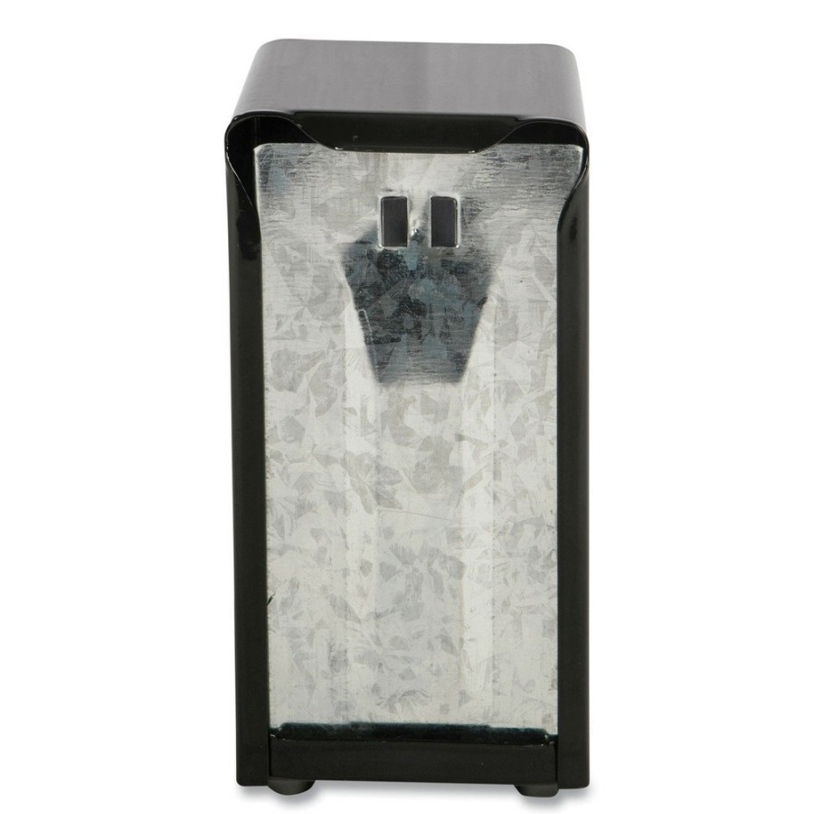 Facility Maintenance & Supplies San Jamar | San Jamar H900Bk 150 Capacity 3.75 In. X 4 In. X 7.5 In. Tall Fold Tabletop Napkin Dispenser - Black