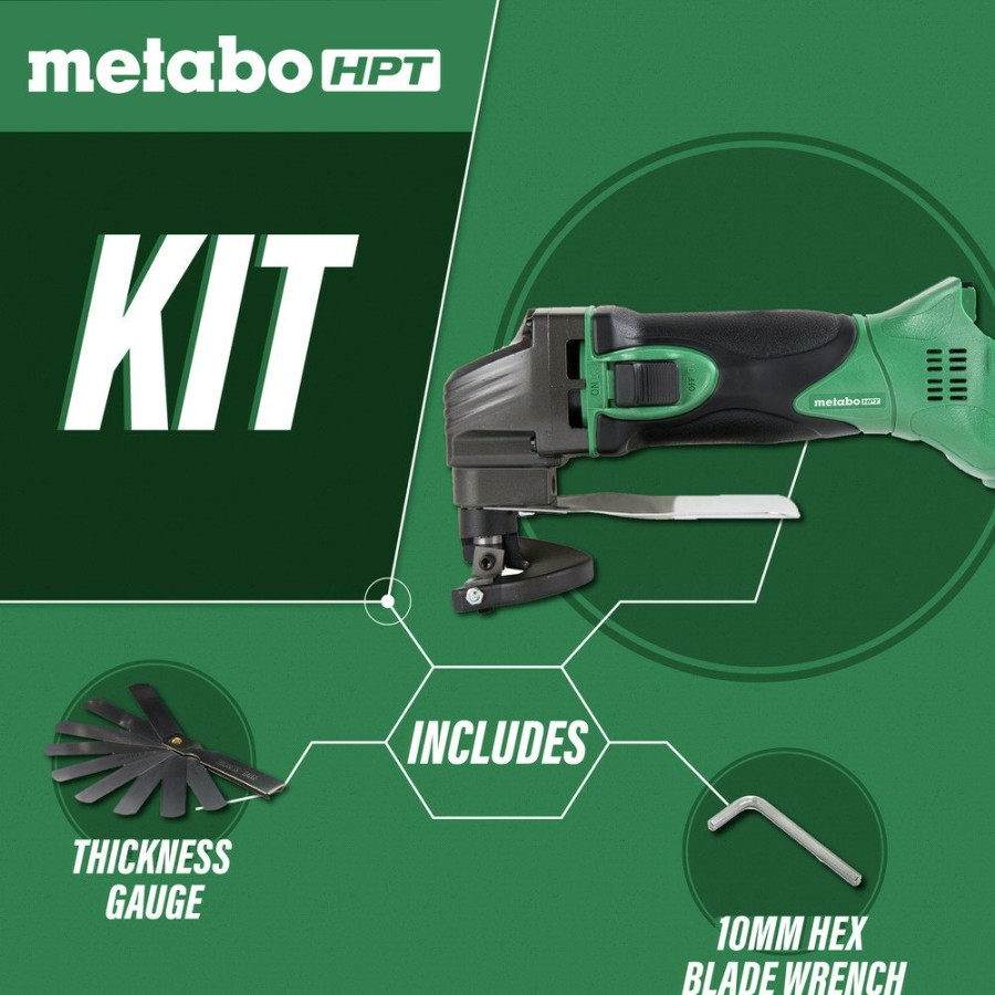 Air Tools And Equipment Metabo HPT Air Nibblers Shears | Metabo Hpt Ce18Dslq4M 18V Cordless Lithium-Ion Shear (Tool Only)