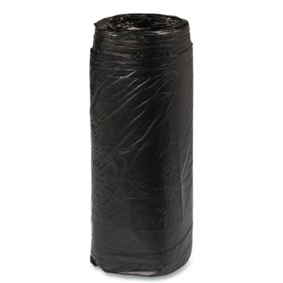 Facility Maintenance & Supplies Inteplast Group | Inteplast Group S243308K High-Density 16-Gal. 8 Microns 24 In. X 33 In. Commercial Can Liners - Black (1000/Carton)