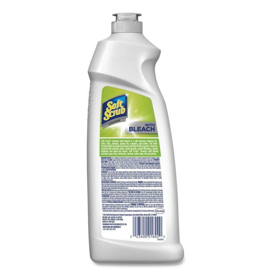 Facility Maintenance & Supplies Soft Scrub Cleaners | Soft Scrub Dia 01602 24 Oz. Bottle Cleanser With Bleach (9/Carton)