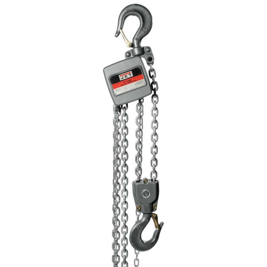 Material Handling JET | Jet 133315 Al100 Series 3 Ton Capacity Aluminum Hand Chain Hoist With 15 Ft. Of Lift