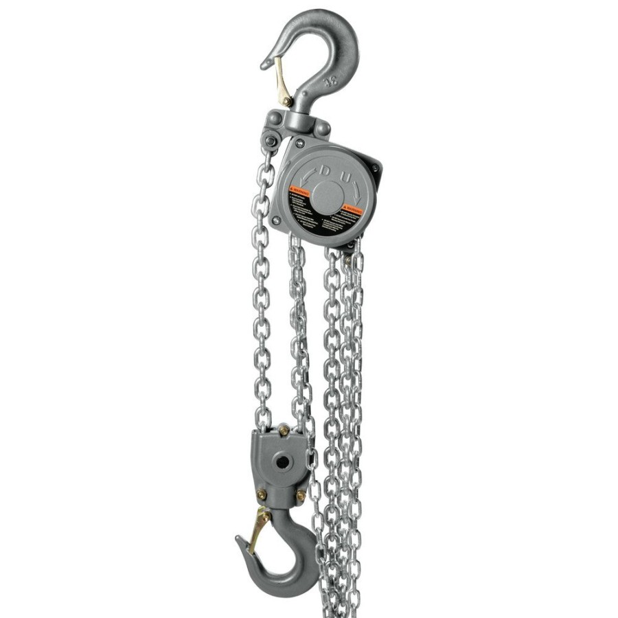 Material Handling JET | Jet 133315 Al100 Series 3 Ton Capacity Aluminum Hand Chain Hoist With 15 Ft. Of Lift