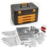 Hand Tools GearWrench Socket Sets | Gearwrench 80972 243-Piece 12 Point 1/4 In., 3/8 In. And 1/2 In. Mechanics Tool Set With 3 Drawer Storage Box