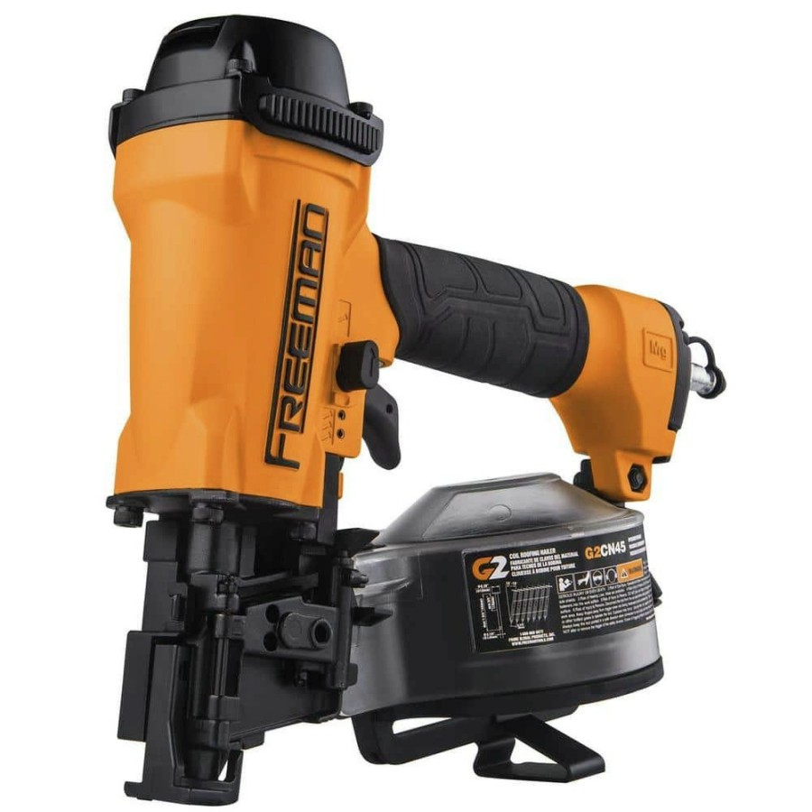 Air Tools And Equipment Freeman Nail Guns | Freeman G2Cn45 2Nd Generation 15 Degree 11 Gauge 1-3/4 In. Pneumatic Coil Roofing Nailer