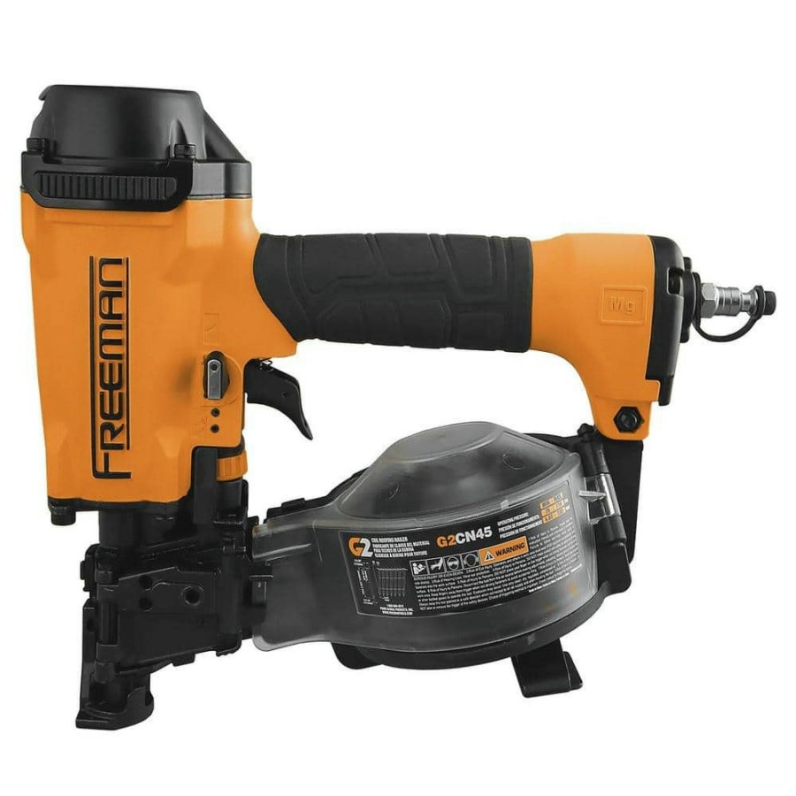 Air Tools And Equipment Freeman Nail Guns | Freeman G2Cn45 2Nd Generation 15 Degree 11 Gauge 1-3/4 In. Pneumatic Coil Roofing Nailer