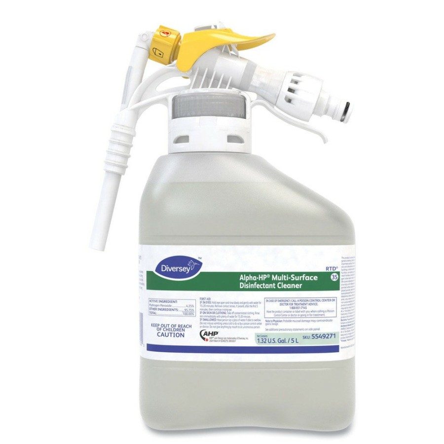 Facility Maintenance & Supplies Diversey Care Cleaners | Diversey Care 5549271 5 Liter Alpha-Hp Multi-Surface Disinfectant Cleaner - Citrus Scent (1/Carton)