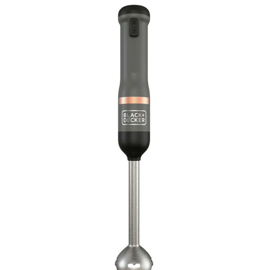 Kitchen Black & Decker | Black & Decker Bckm1011K01 Kitchen Wand Variable Speed Lithium-Ion Cordless Grey Immersion Blender Kit