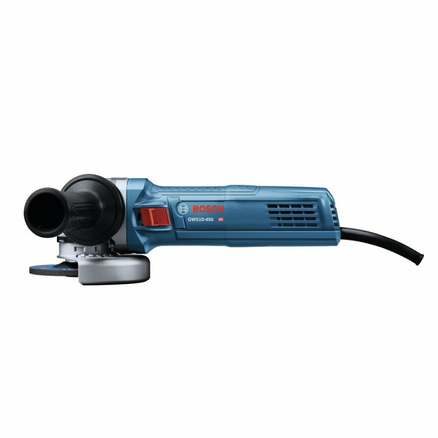 Power Tools Bosch Angle Grinders | Factory Reconditioned Bosch Gws10-450Pd-Rt 120V 10 Amp 4-1/2 In. Corded Ergonomic Angle Grinder With No Lock-On Paddle Switch