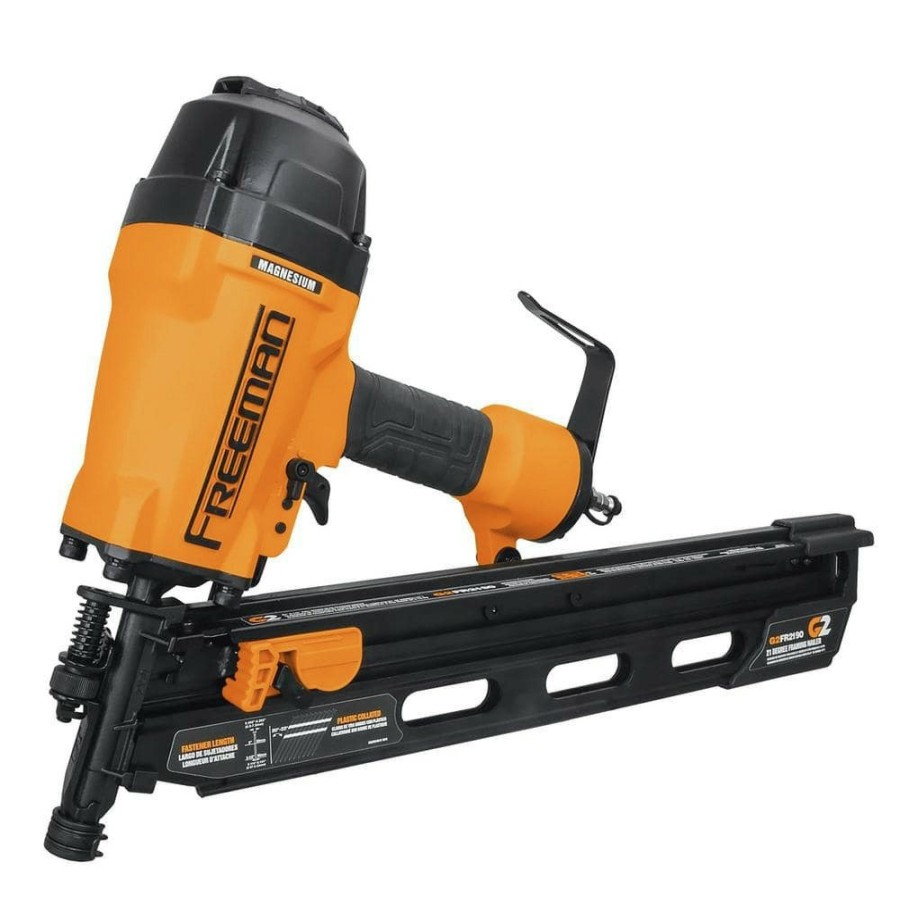 Air Tools And Equipment Freeman Nail Guns | Freeman G2Fr2190 2Nd Generation 21 Degree 3-1/2 In. Pneumatic Full Round Head Framing Nailer