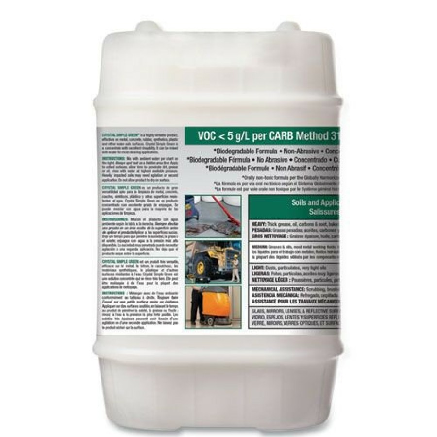 Facility Maintenance & Supplies Simple Green Cleaners | Simple Green 0600000119005 Crystal 5-Gallon Industrial Cleaner/Degreaser Pail