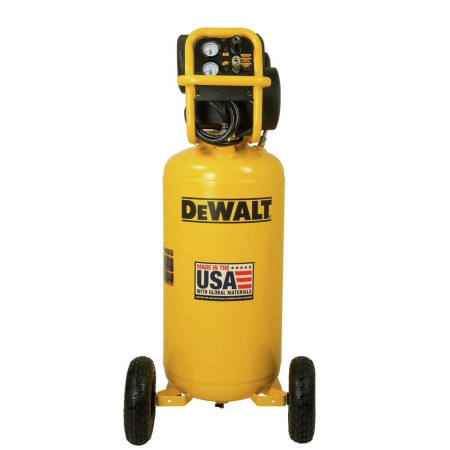 Air Tools And Equipment Dewalt Portable Air Compressors | Dewalt Dxcm271 1.7 Hp 27 Gallon Oil-Free Vertical Air Compressor