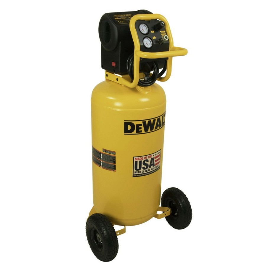 Air Tools And Equipment Dewalt Portable Air Compressors | Dewalt Dxcm271 1.7 Hp 27 Gallon Oil-Free Vertical Air Compressor