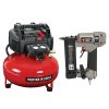 Air Tools And Equipment Porter-Cable Compressor Combo Kits | Porter-Cable C2002-Pin138 0.8 Hp 6 Gallon Oil-Free Pancake Air Compressor And 23 Gauge 1-3/8 In. Pin Nailer Kit Bundle