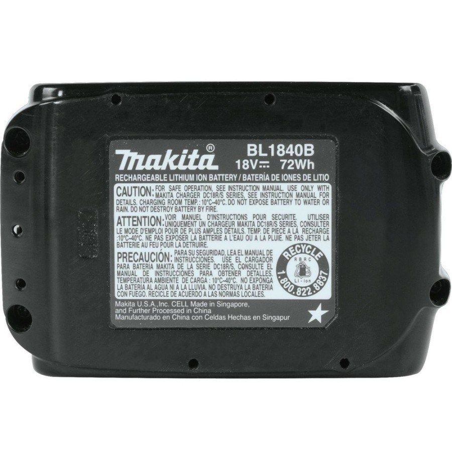 Batteries & Chargers Makita | Makita Bl1840B-2 18V Lxt 4 Ah Lithium-Ion Battery (2-Pack)