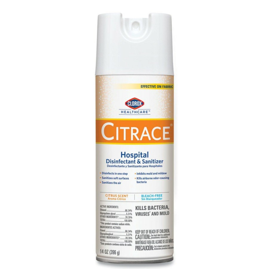 Facility Maintenance & Supplies Clorox Healthcare Cleaners | Clorox Healthcare 49100 14 Oz. Aerosol Citrus Citrace Hospital Disinfectant And Deodorizer (12/Carton)