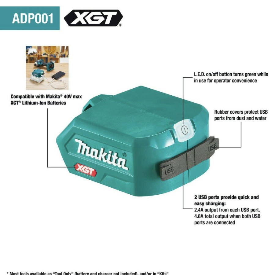 Batteries & Chargers Makita | Makita Adp001G 40V Max Xgt Lithium-Ion Cordless Power Source (Tool Only)