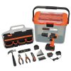 Power Tools Black & Decker Drill Drivers | Black & Decker Bcksb29C1 20V Max Lithium-Ion Cordless Drill With 28-Piece Home Project Kit In Translucent Tool Box (1.5 Ah)