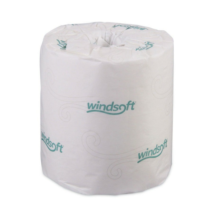 Facility Maintenance & Supplies Windsoft | Windsoft Win2240B 2-Ply Septic Safe Individually Wrapped Rolls Bath Tissue - White (96 Rolls/Carton)