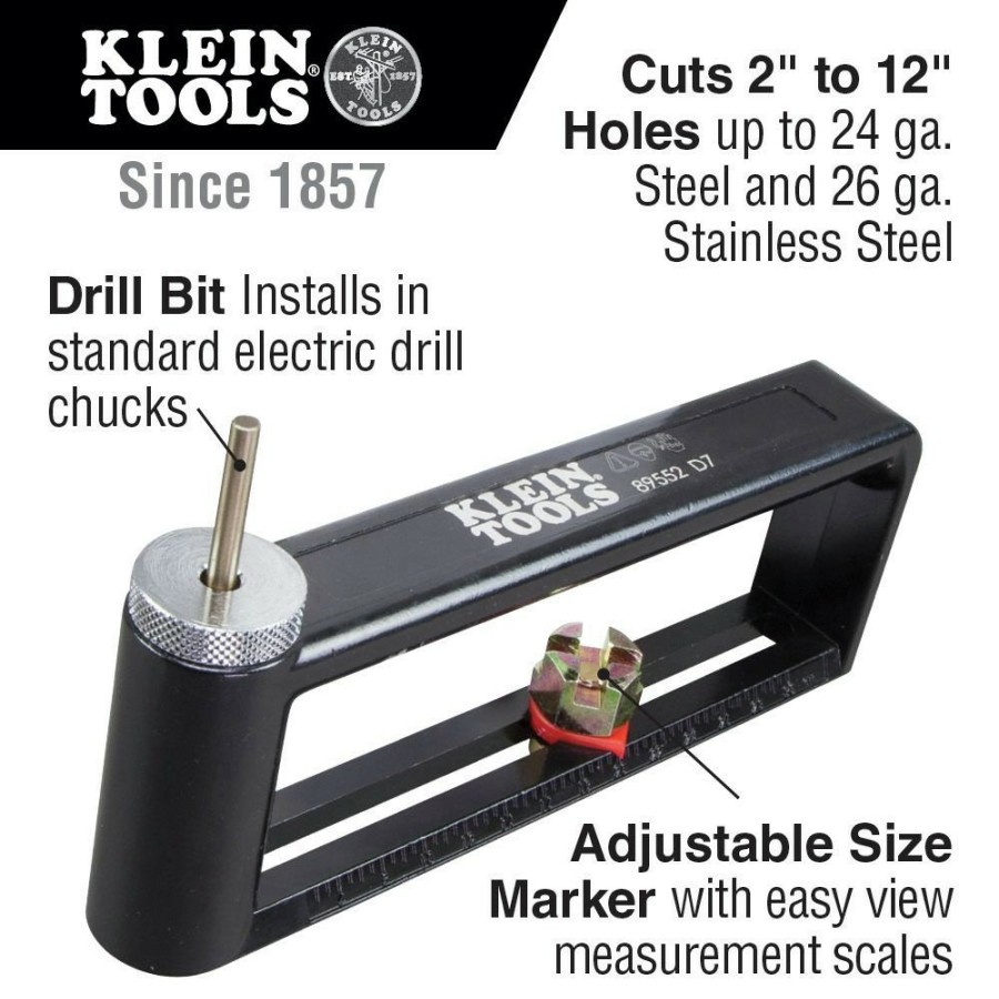 Air Tools And Equipment Klein Tools Air Nibblers Shears | Klein Tools 89552 2 In. - 12 In. Duct And Sheet Metal Hole Cutter